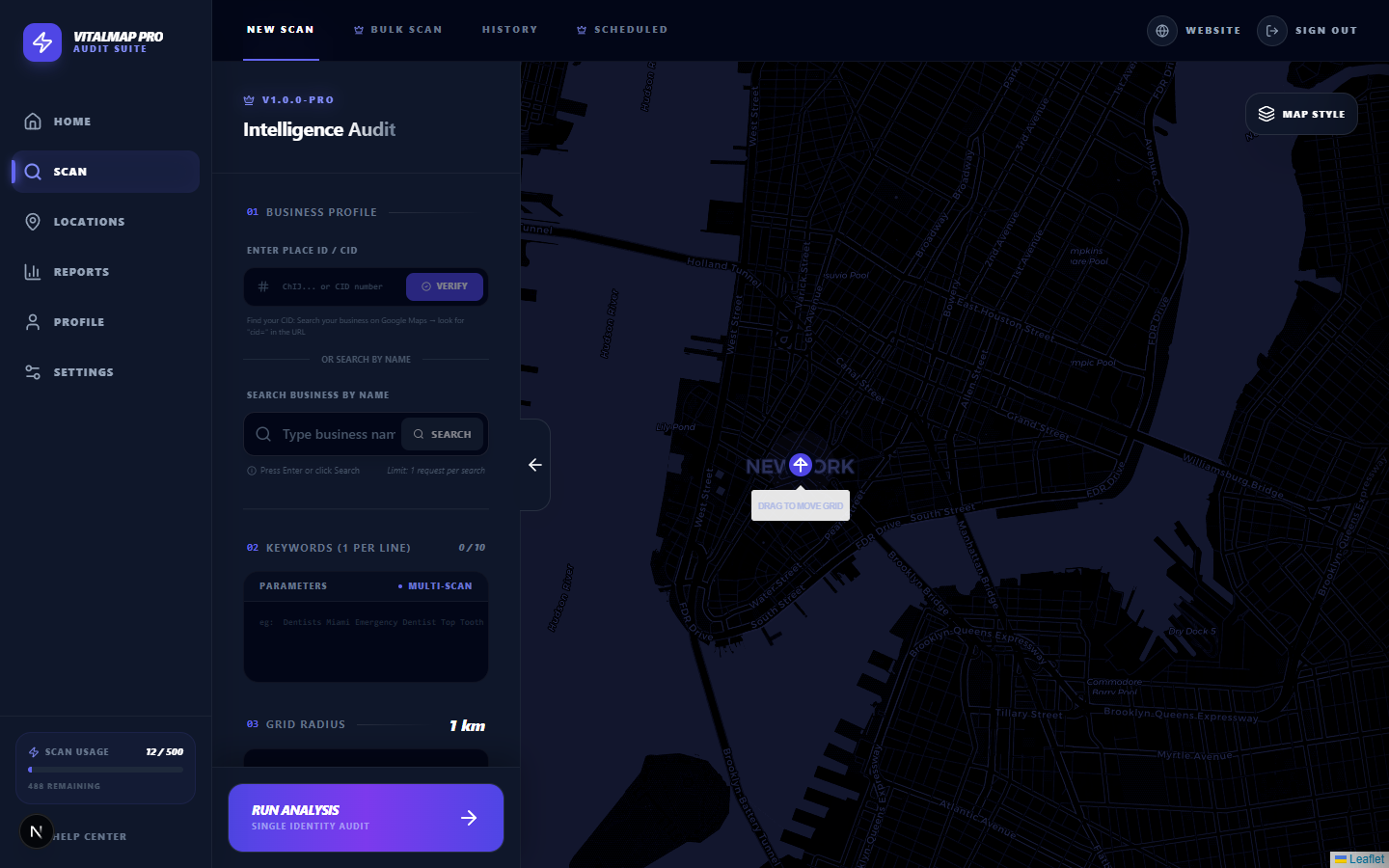 VitalMap Software Mockup